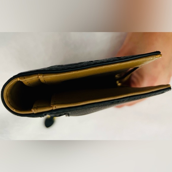 Lauren Ralph Lauren Crosshatch Black Pattern Slim Wallet, EUC - Picture 4 of 10